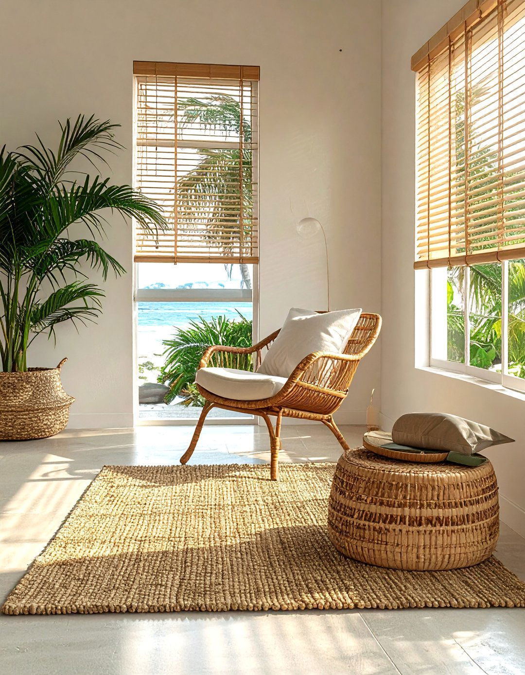 Using Natural Fiber Rugs and Textiles - 15 Hawaiian Interior Design Ideas for a Tropical Vibe