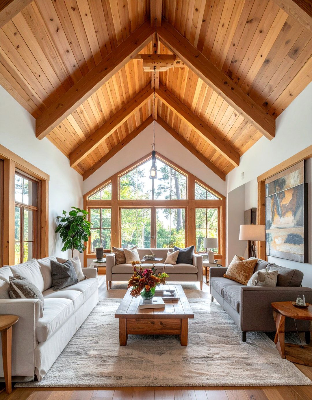 Vaulted Ceiling with Tongue and Groove Paneling - 40 Vaulted Ceiling Ideas for a Spacious Look