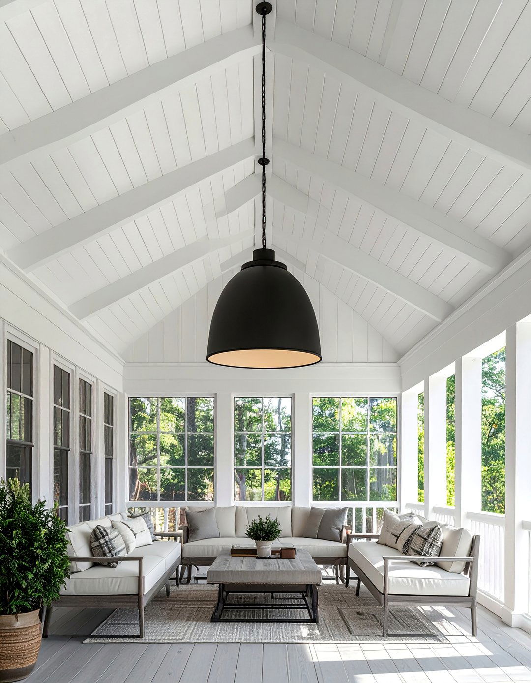 Vaulted Vinyl Porch Ceiling for Added Height - 20 Vinyl Porch Ceiling Ideas to Elevate Your Outdoor Space