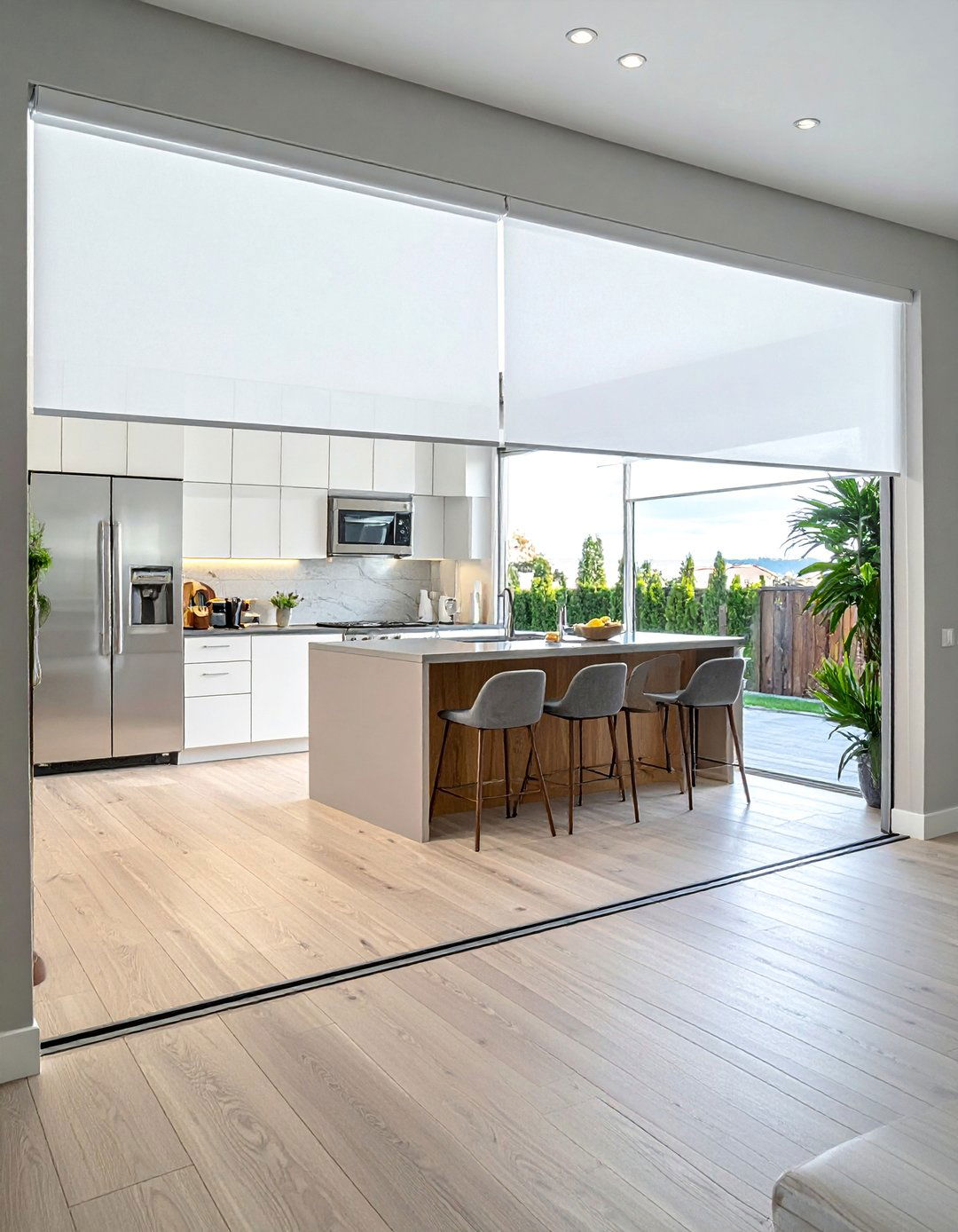 Vertical Blind Systems for Large Kitchen Windows - 15 Kitchen Blinds Ideas to Enhance Your Window Decor