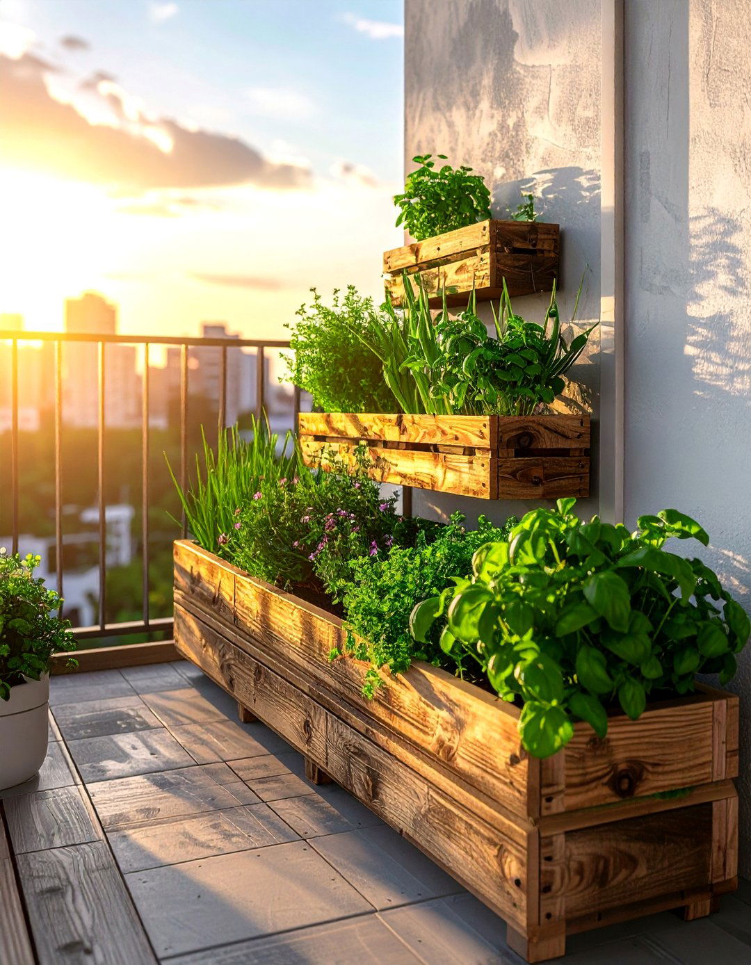 Vertical Pallet Balcony Herb Garden - 20 Balcony Herb Garden Ideas for Fresh Flavors at Home