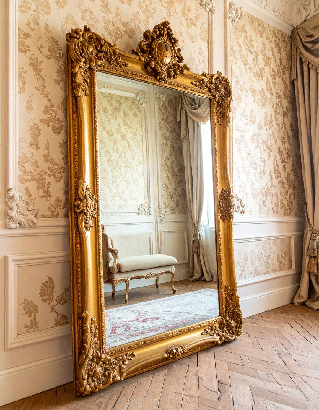 Victorian Interior with Antique Gold Gilt Mirrors - 25 Victorian House Interior Ideas for Timeless Elegance