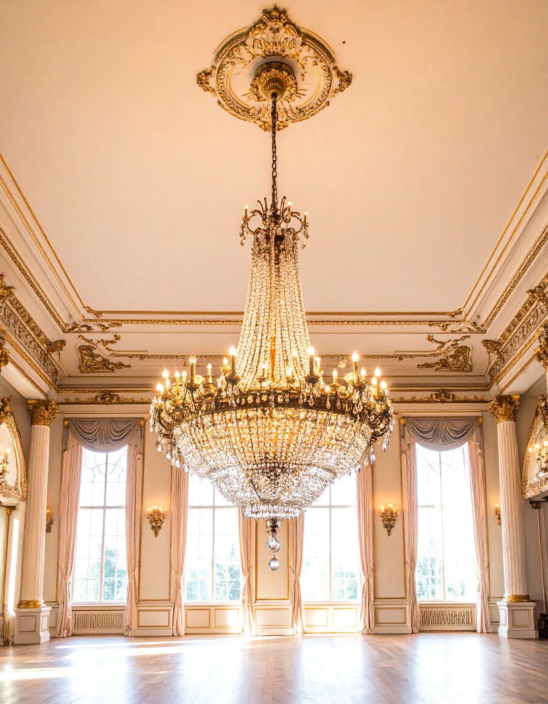 Victorian Interior with Dramatic Crystal Chandeliers - 25 Victorian House Interior Ideas for Timeless Elegance