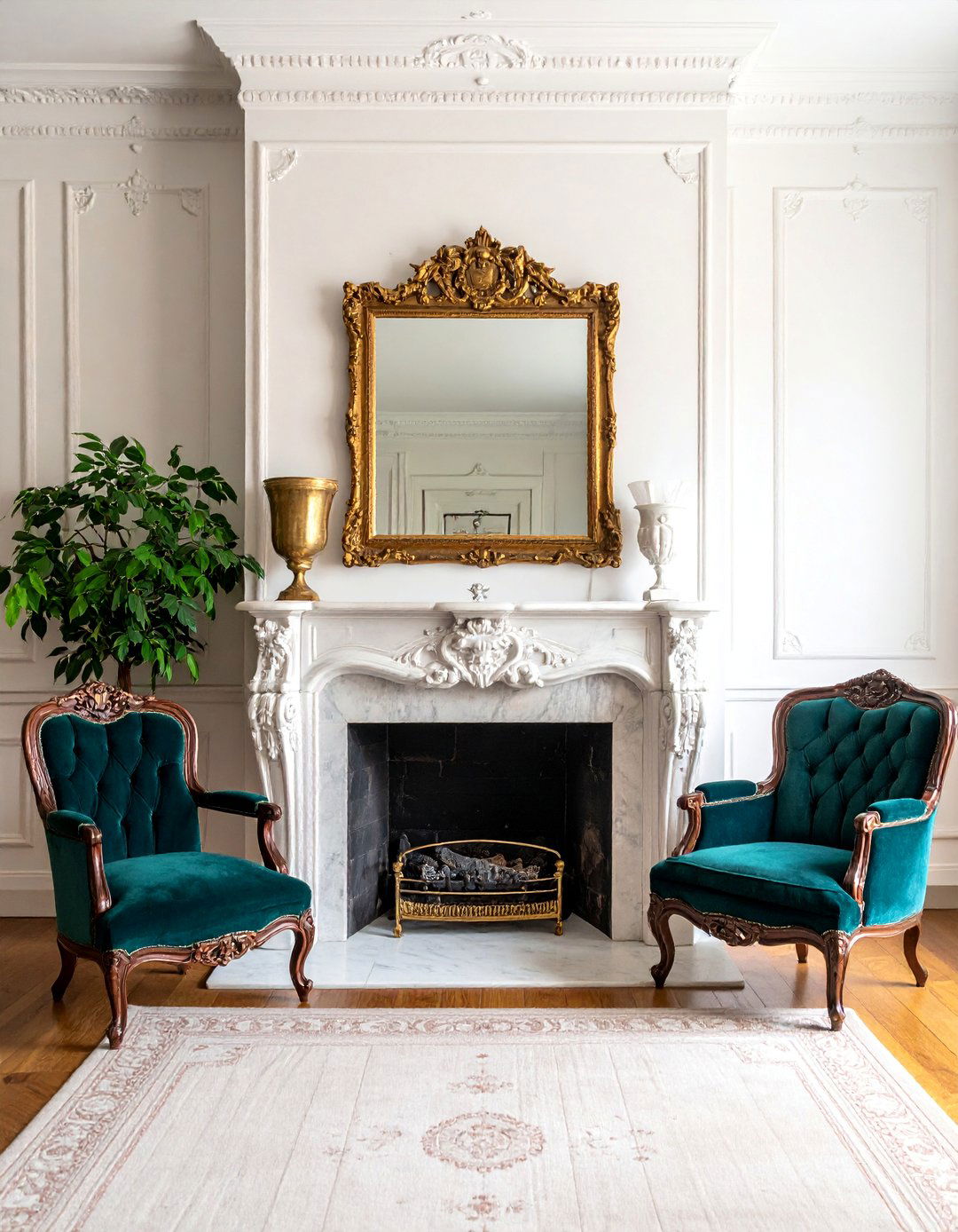 Victorian Interior with Ornate Fireplace Mantels - 25 Victorian House Interior Ideas for Timeless Elegance