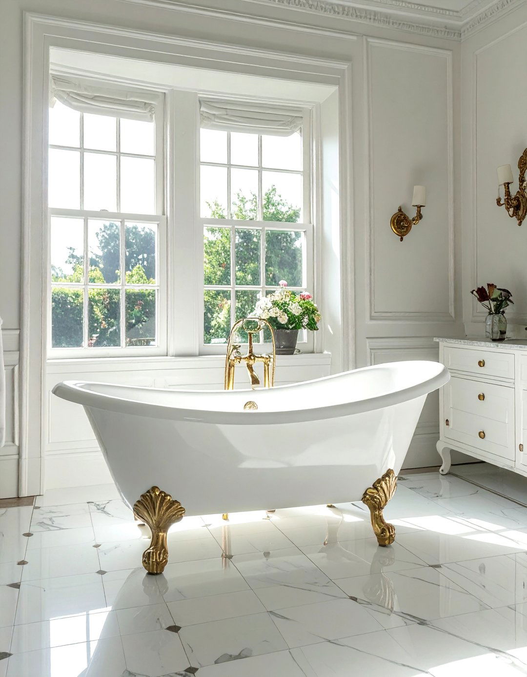 Victorian Interior with a Clawfoot Bathtub - 25 Victorian House Interior Ideas for Timeless Elegance
