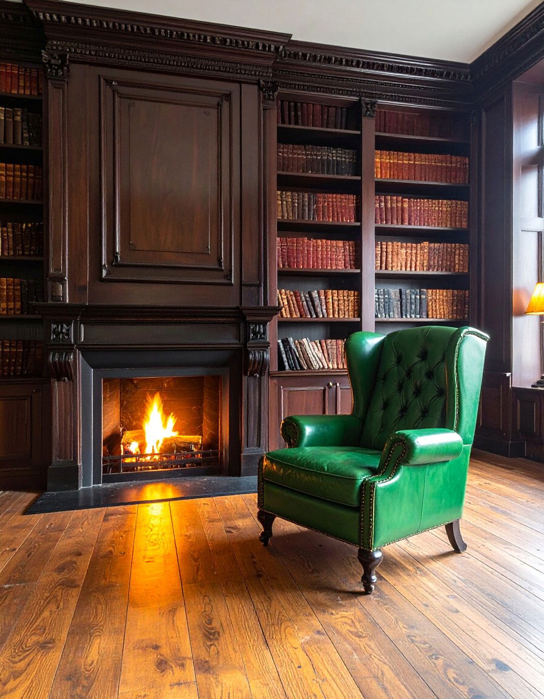 Victorian Interior with a Moody Library - 25 Victorian House Interior Ideas for Timeless Elegance