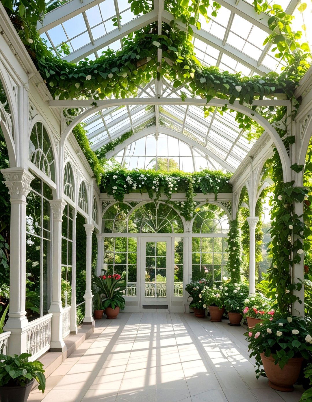 Victorian Sunroom Adorned with Climbing Vines - 25 Victorian Sunroom Ideas for a Classic Retreat