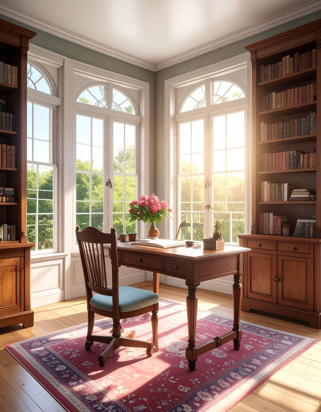 Victorian Sunroom Designed as a Writers Retreat - 25 Victorian Sunroom Ideas for a Classic Retreat