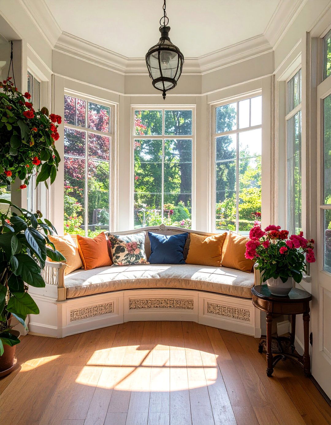 Victorian Sunroom Featuring a Classic Bay Window Design - 25 Victorian Sunroom Ideas for a Classic Retreat