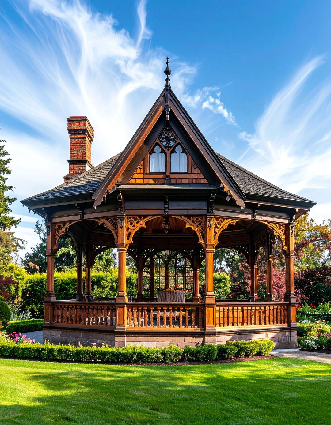 Victorian Sunroom with a Gothic Revival Influence - 25 Victorian Sunroom Ideas for a Classic Retreat