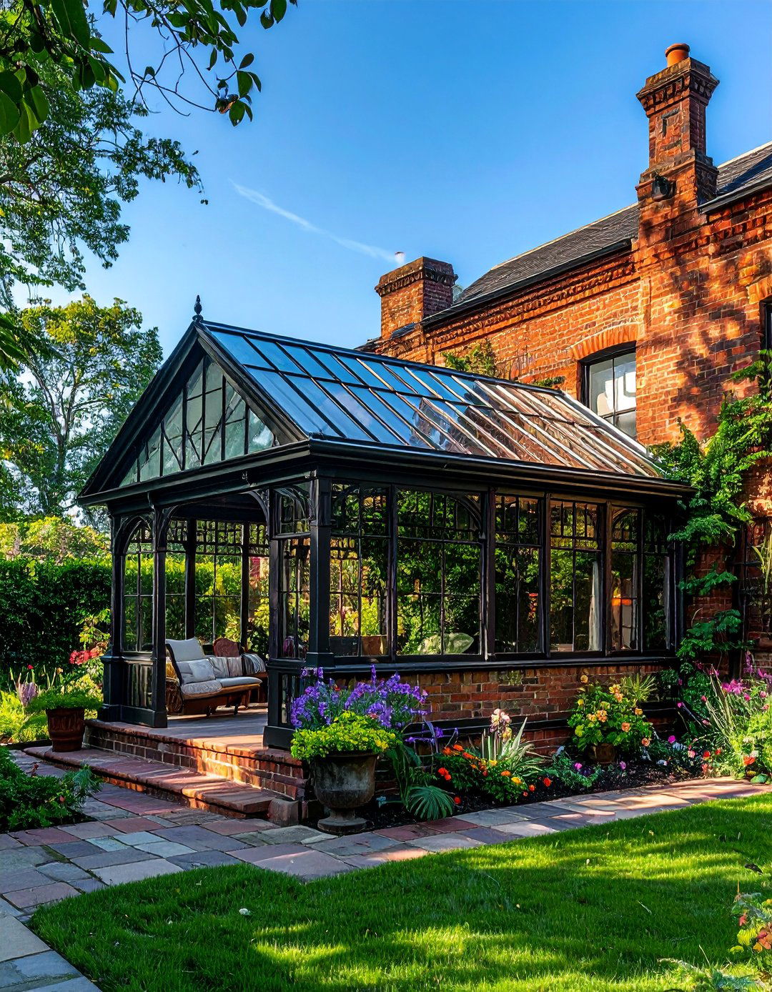Victorian Sunroom with a Lean To Glass Structure - 25 Victorian Sunroom Ideas for a Classic Retreat