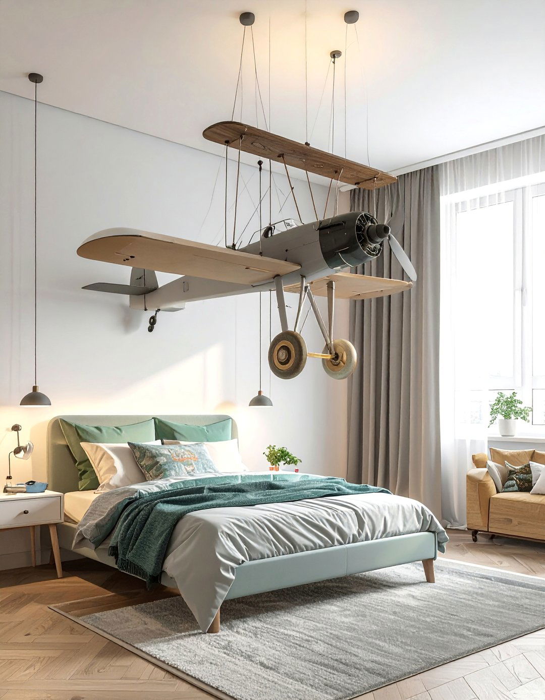 Vintage Airplane Mobile Gallery - 20 Airplane Bedroom Decor Ideas for Kids' Rooms
