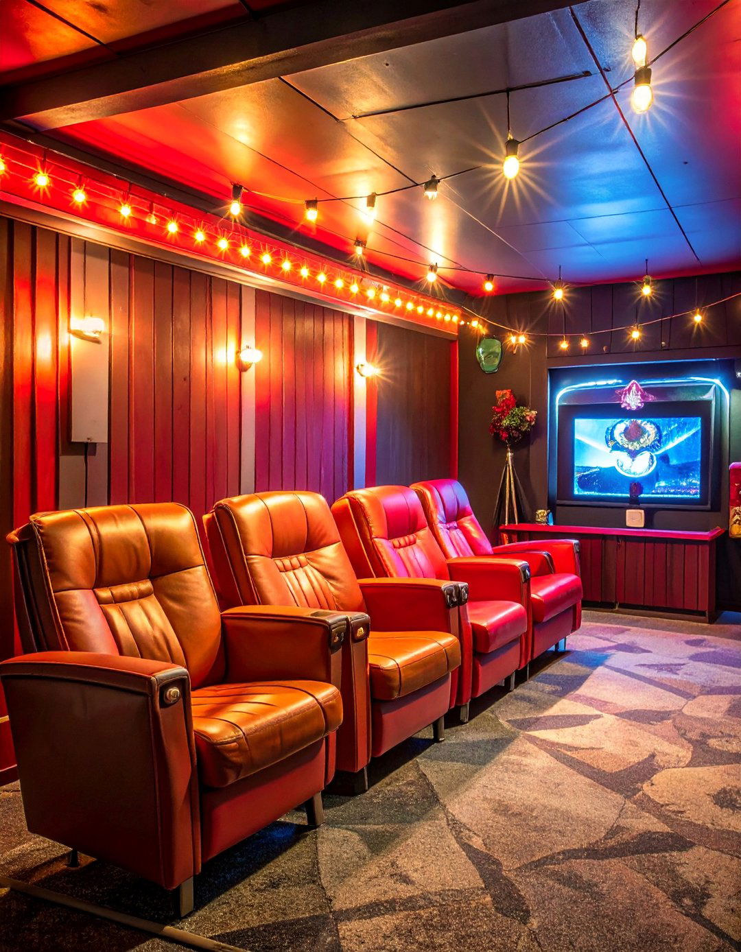 Vintage Drive In Theater Theme - 25 Basement Home Theater Ideas for Movie Nights
