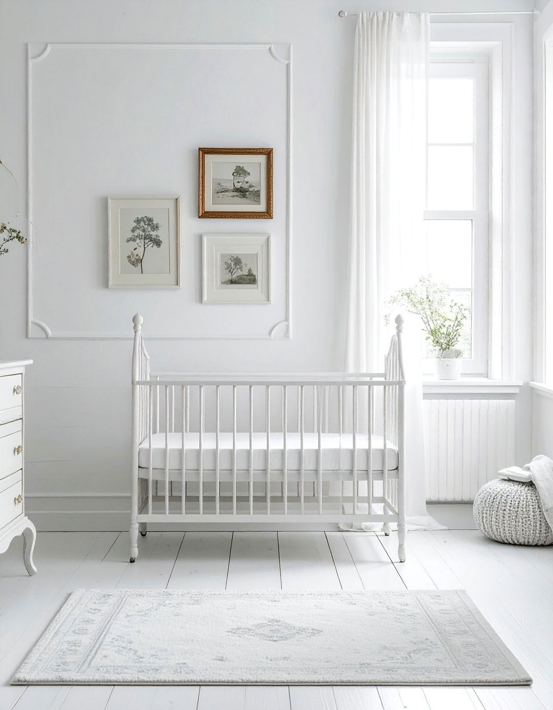 Vintage Inspired White Nursery - 15 White Nursery Ideas for a Calm and Serene Space