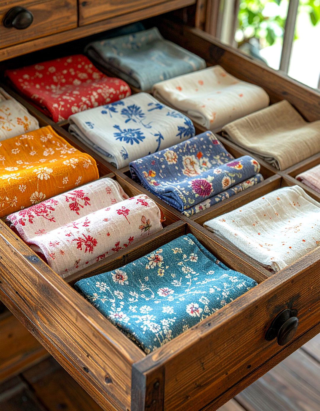 Vintage Linen Napkin Collection - 30 Cottagecore Dining Room Ideas for a Cozy and Charming Space