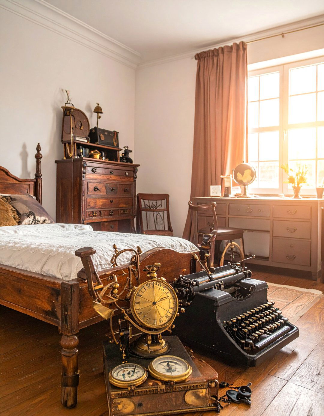 Vintage Mechanical Accessories - 15 Steampunk Bedroom Ideas for a Unique Industrial Look