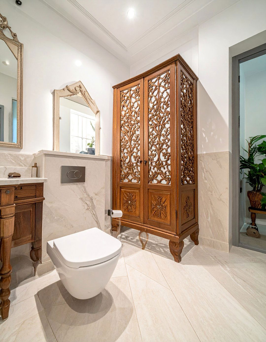 Vintage Screen Room Dividers - 20 Bathroom Partition Ideas to Maximize Space and Privacy