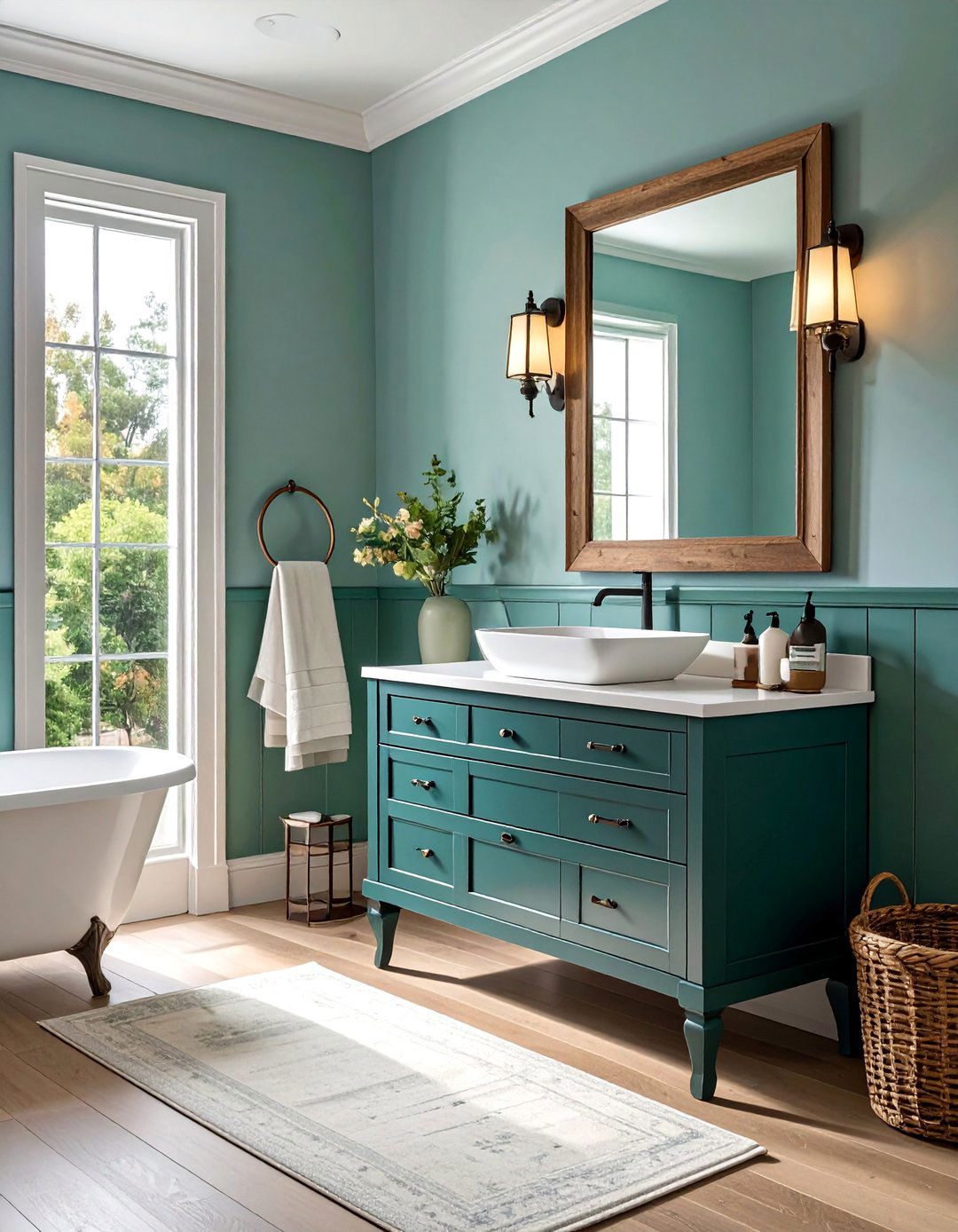 Vintage Vanity Conversions - 40 Elegant Primary Bathroom Ideas for a Luxurious Space