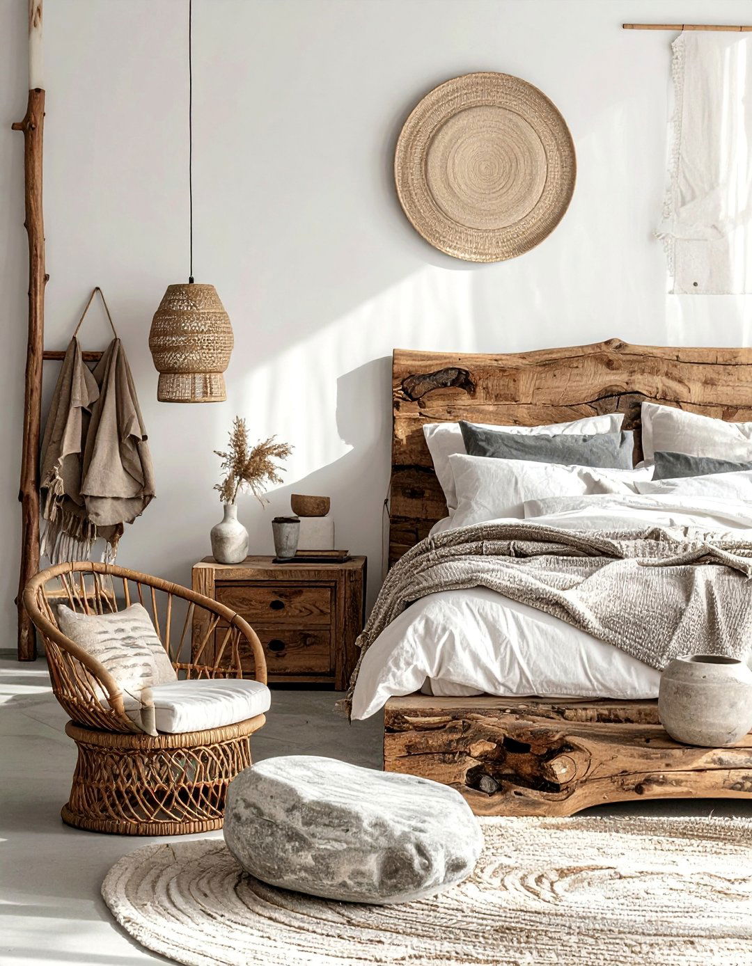 Wabi Sabi Bedroom Incorporating Natural Materials - 20 Wabi Sabi Bedroom Ideas for a Serene Retreat