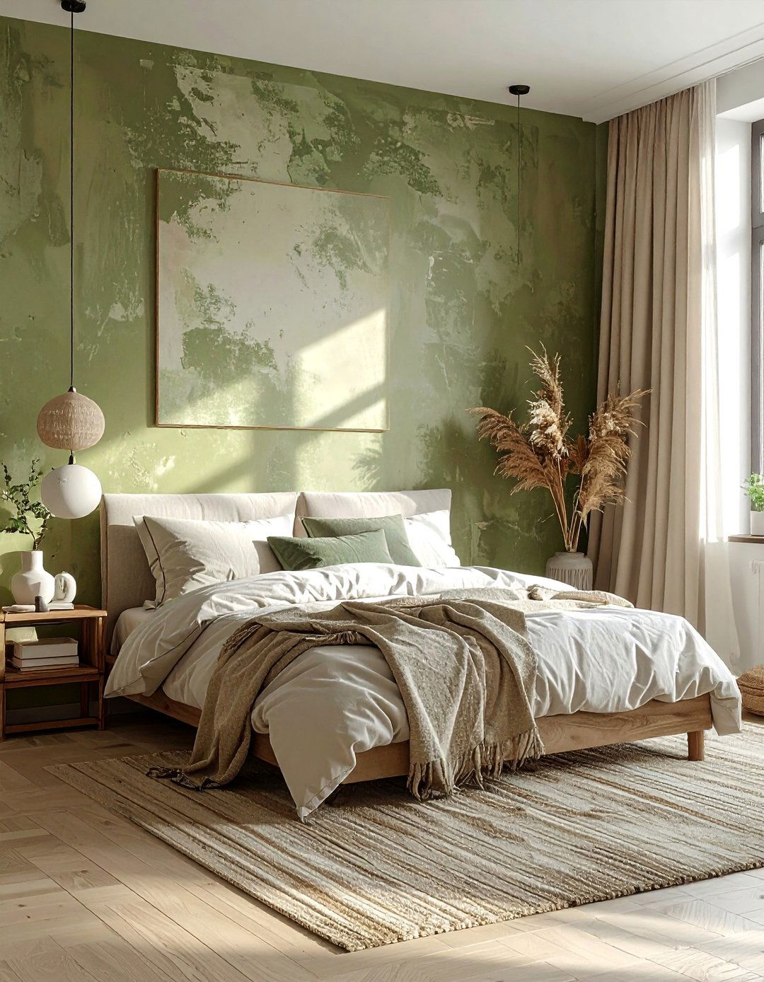 Wabi Sabi Bedroom Using Textural Wall Finishes - 20 Wabi Sabi Bedroom Ideas for a Serene Retreat