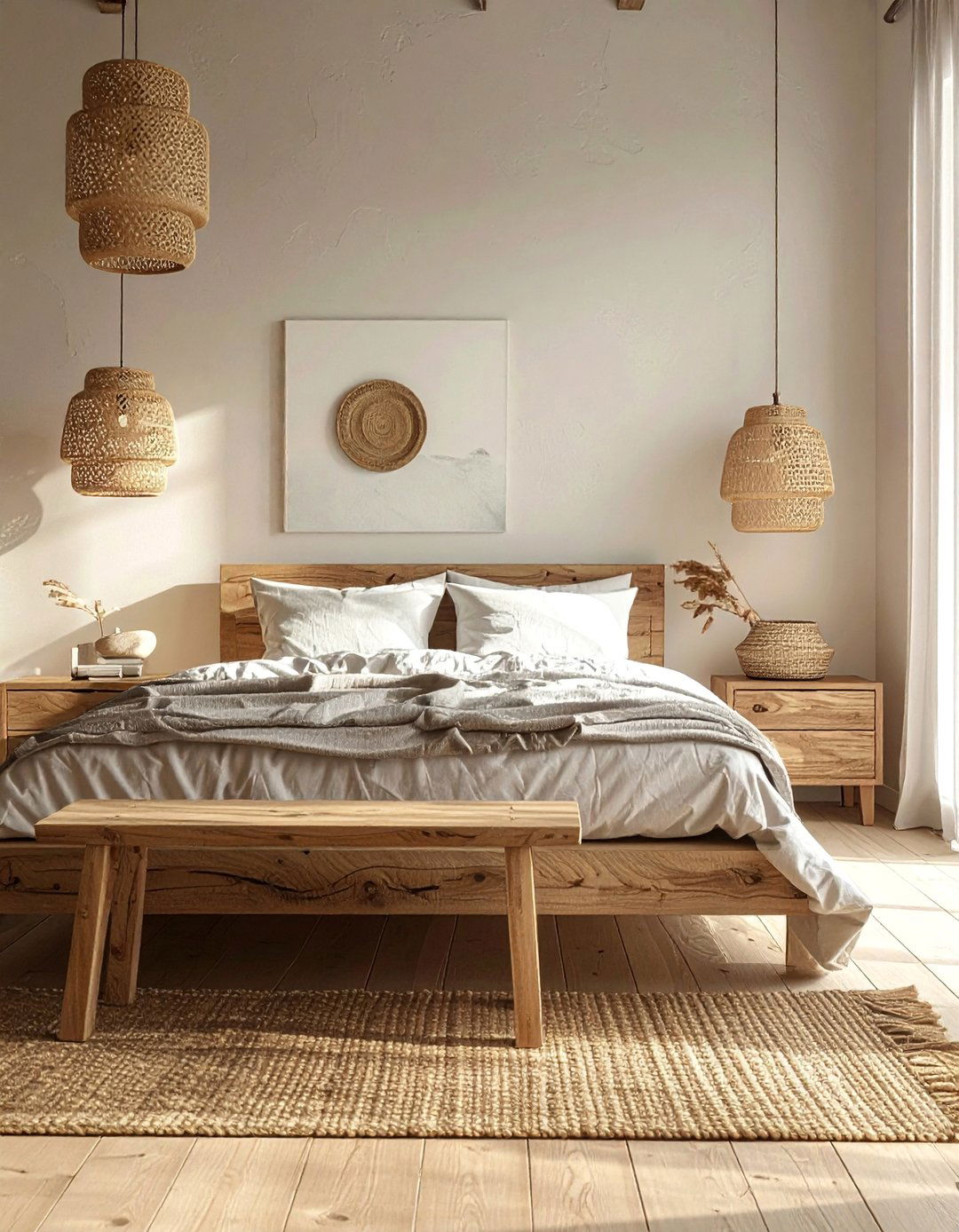 Wabi Sabi Bedroom with Asymmetrical Balance - 20 Wabi Sabi Bedroom Ideas for a Serene Retreat