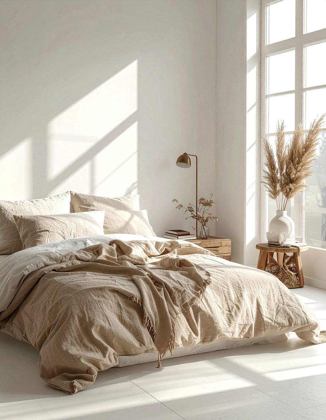Wabi Sabi Bedroom with Natural Linen Bedding - 20 Wabi Sabi Bedroom Ideas for a Serene Retreat