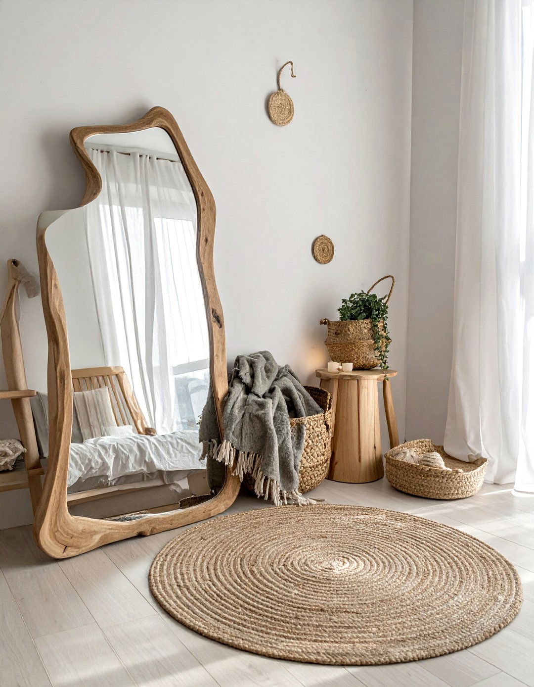 Wabi Sabi Bedroom with Organic Shapes and Forms - 20 Wabi Sabi Bedroom Ideas for a Serene Retreat