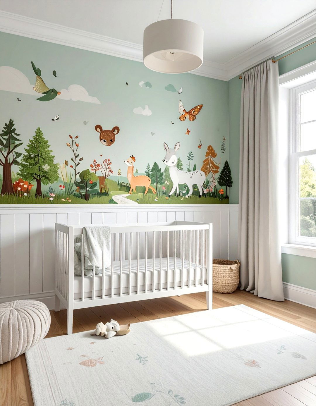 Wainscoting with Wallpaper Nursery - 15 Wainscoting Nursery Ideas for a Classic Look