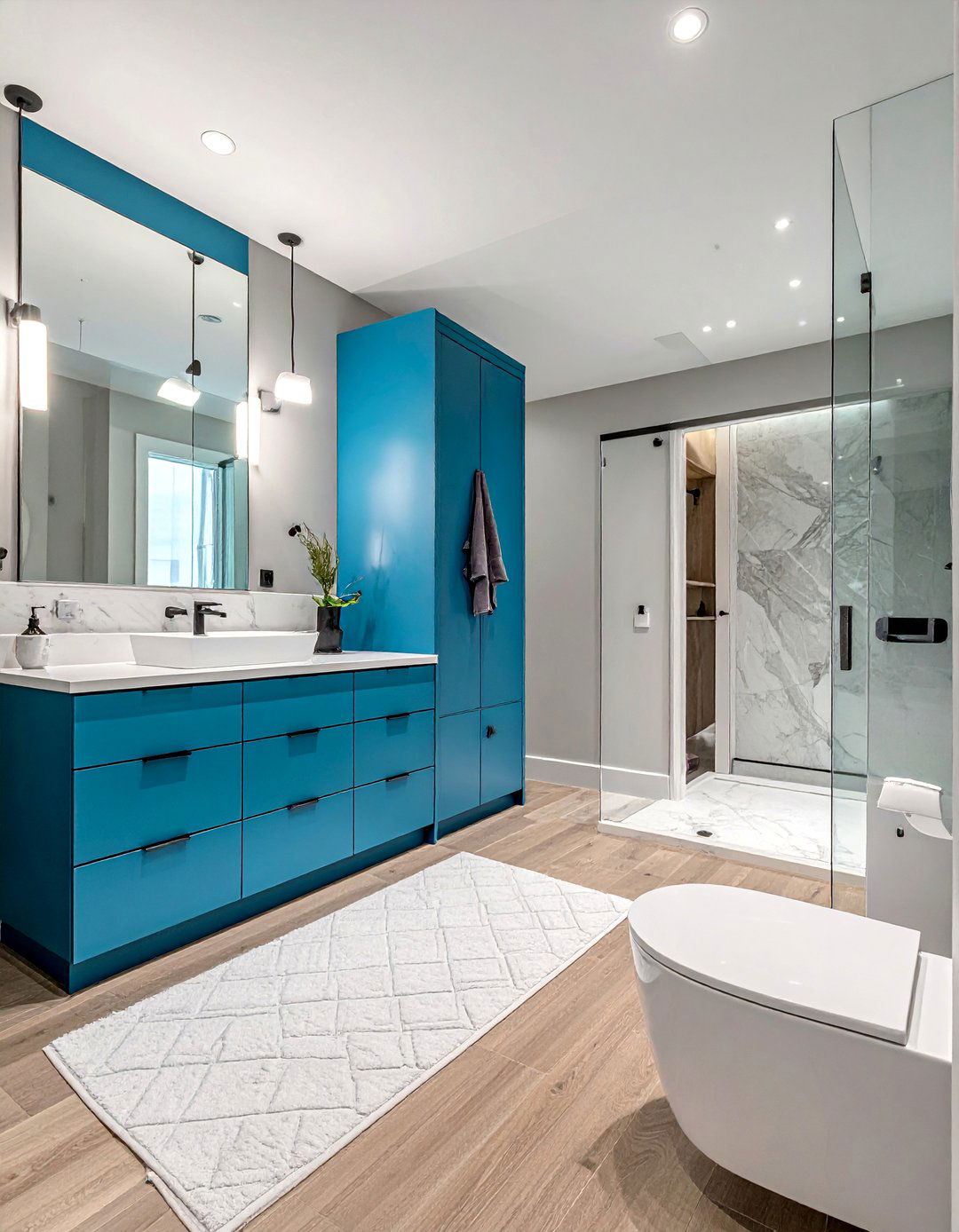 Walk In Closet Integration - 40 Elegant Primary Bathroom Ideas for a Luxurious Space