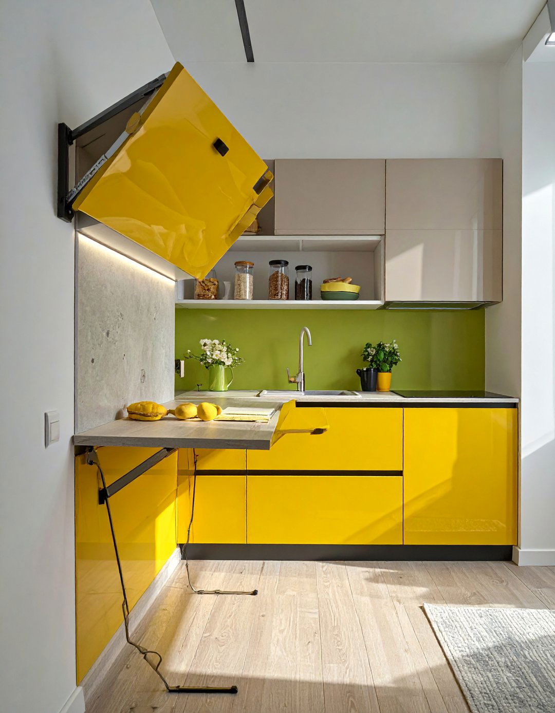 Wall Mounted Fold Down Tables - 40 Small Kitchen Storage Ideas to Maximize Your Space