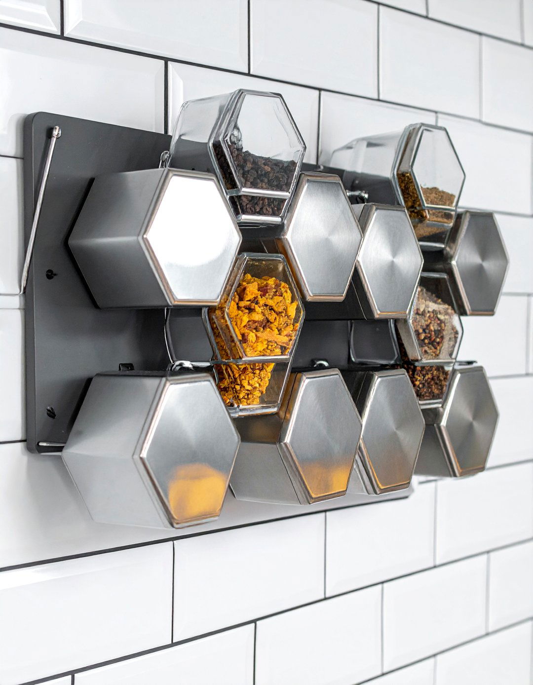 Wall Mounted Magnetic Spice Rack - 40 Creative Spice Rack Ideas for Organized Kitchens