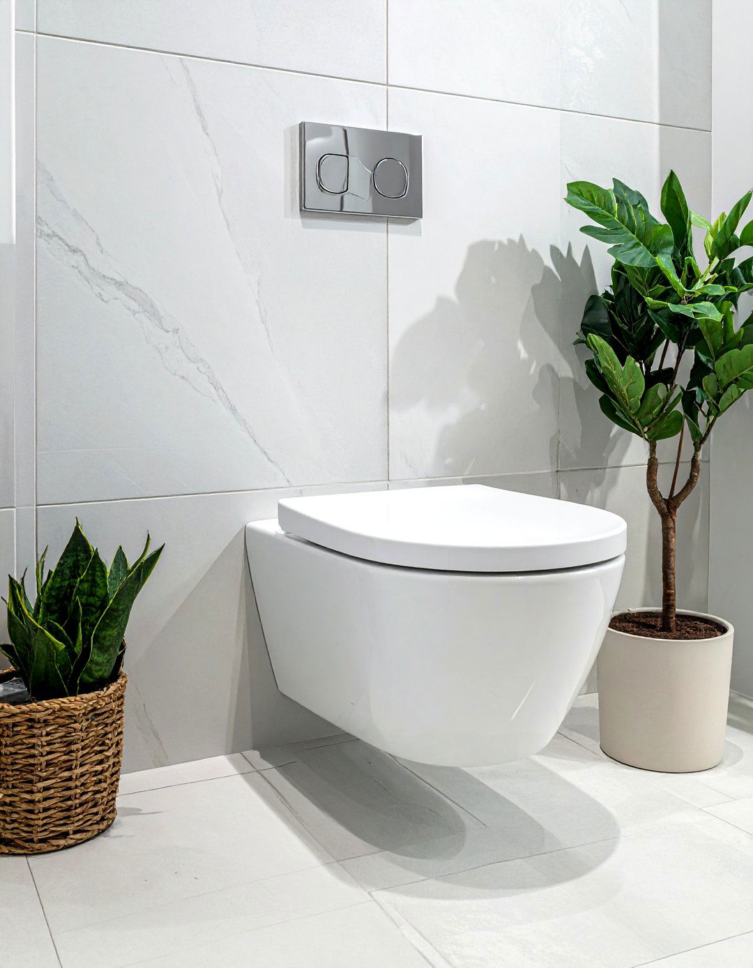 Wall Mounted Toilet for a Small Ensuite Design - 25 Small Ensuite Design Ideas for Stylish Spaces