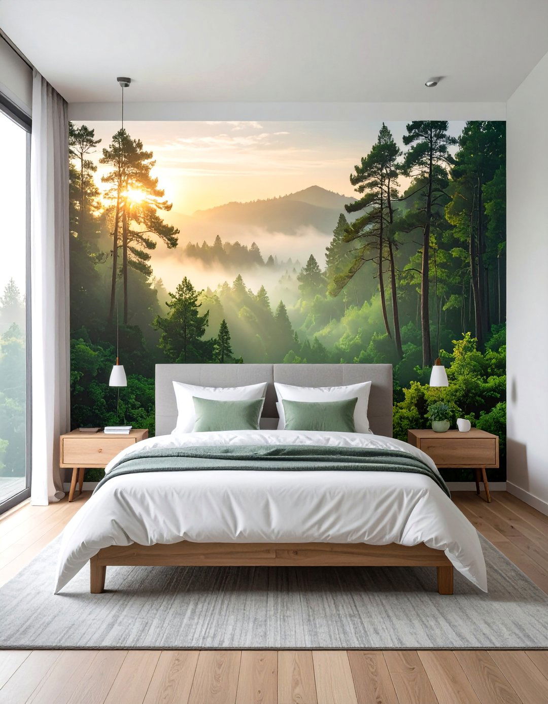 Wall Mural of a Serene Landscape - 20 Dreamy Bedroom Design Ideas for a Relaxing Space