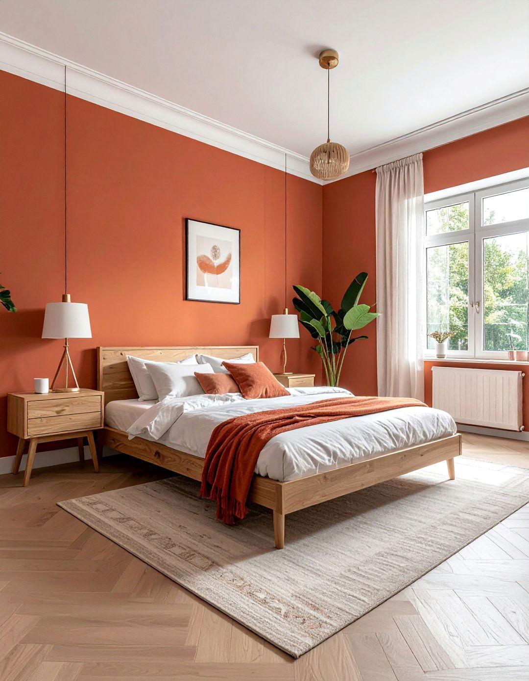 Walls Painted in Soft Terracotta