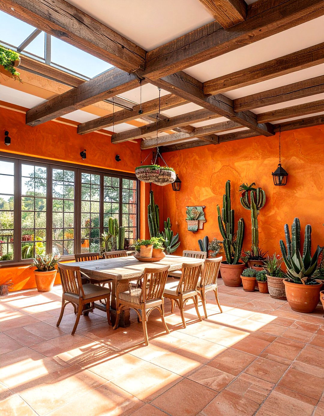 Warm Terracotta Sunroom - 20 Sunroom Color Ideas to Brighten Your Indoor-Outdoor Space