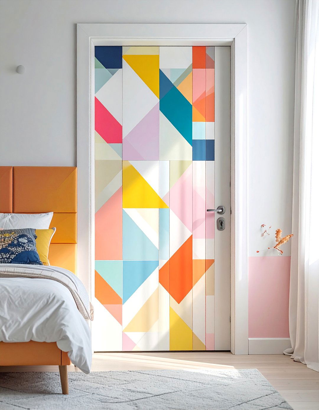 Washi Tape Artistry - 25 Bedroom Door Decorating Ideas to Add Personality