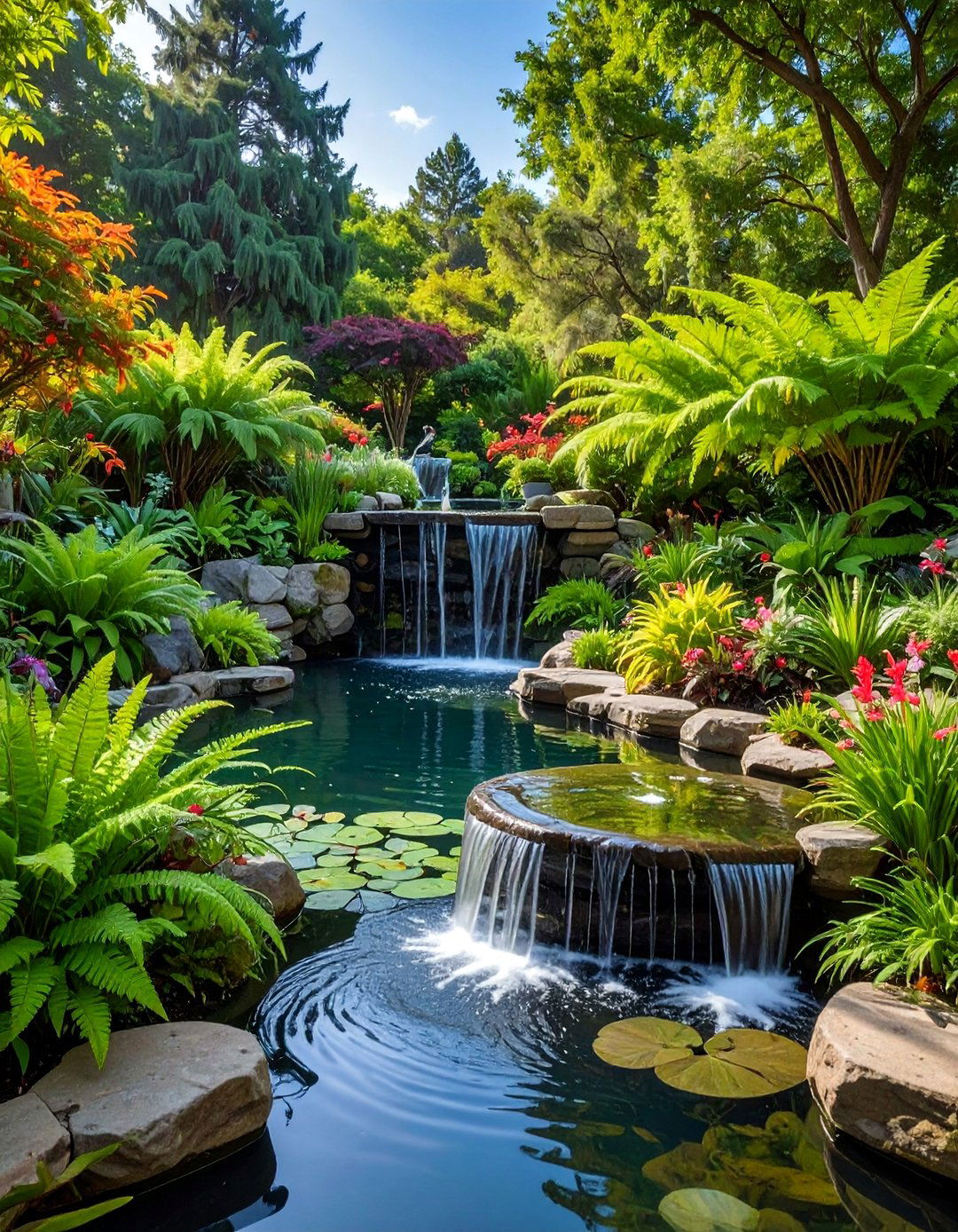 Water Feature Sanctuary Garden - 25 Aesthetic Garden Ideas for a Beautiful Outdoor Space
