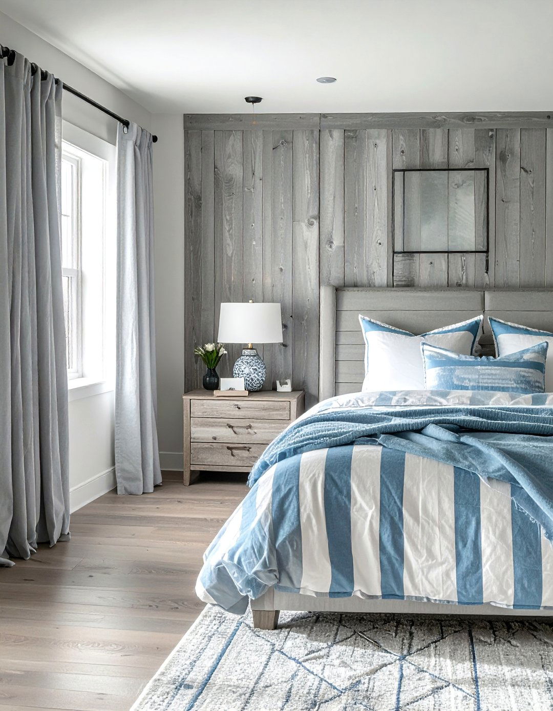 Weathered Gray Wood Slat Accent Wall - 40 Wood Slat Accent Wall Ideas for Your Home