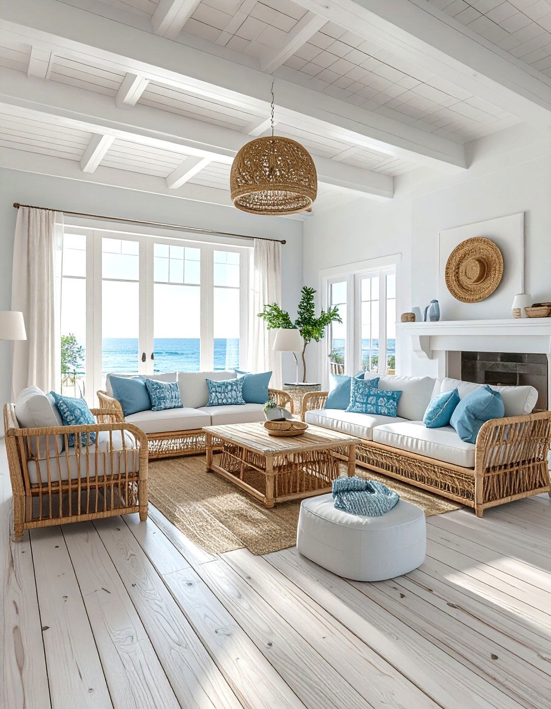 Whitewashed Pine Living Room Floor - 25 Beautiful Living Room Wood Floor Ideas