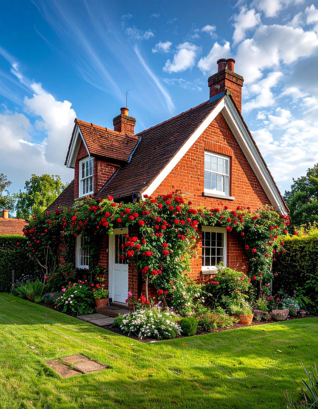 Whitewashed Red Brick Exterior - 30 Red Brick Exterior Home Ideas for a Classic Appeal