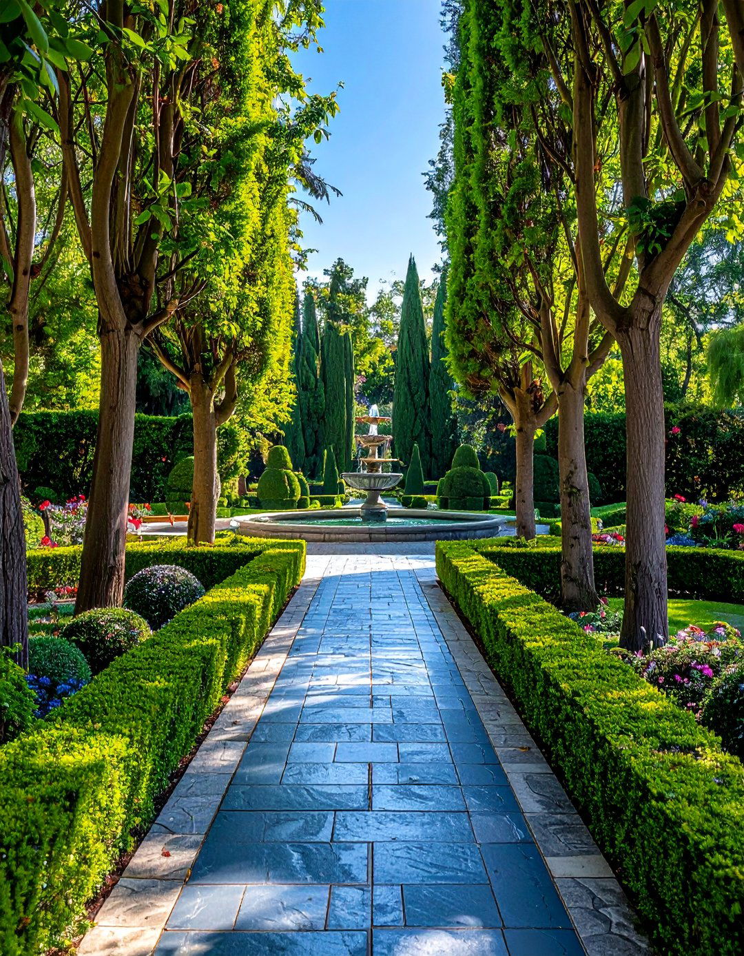 Wide Bluestone Garden Promenade - 15 Bluestone Walkway Ideas for a Stunning Garden Path