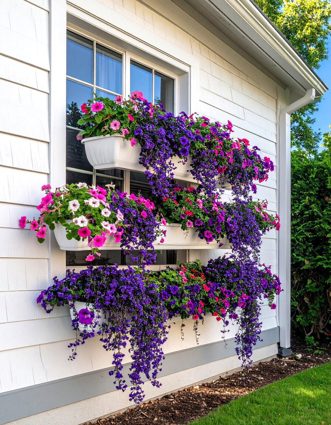 Window Box Vertical Garden Display - 40 Vertical Garden Ideas for Small Spaces