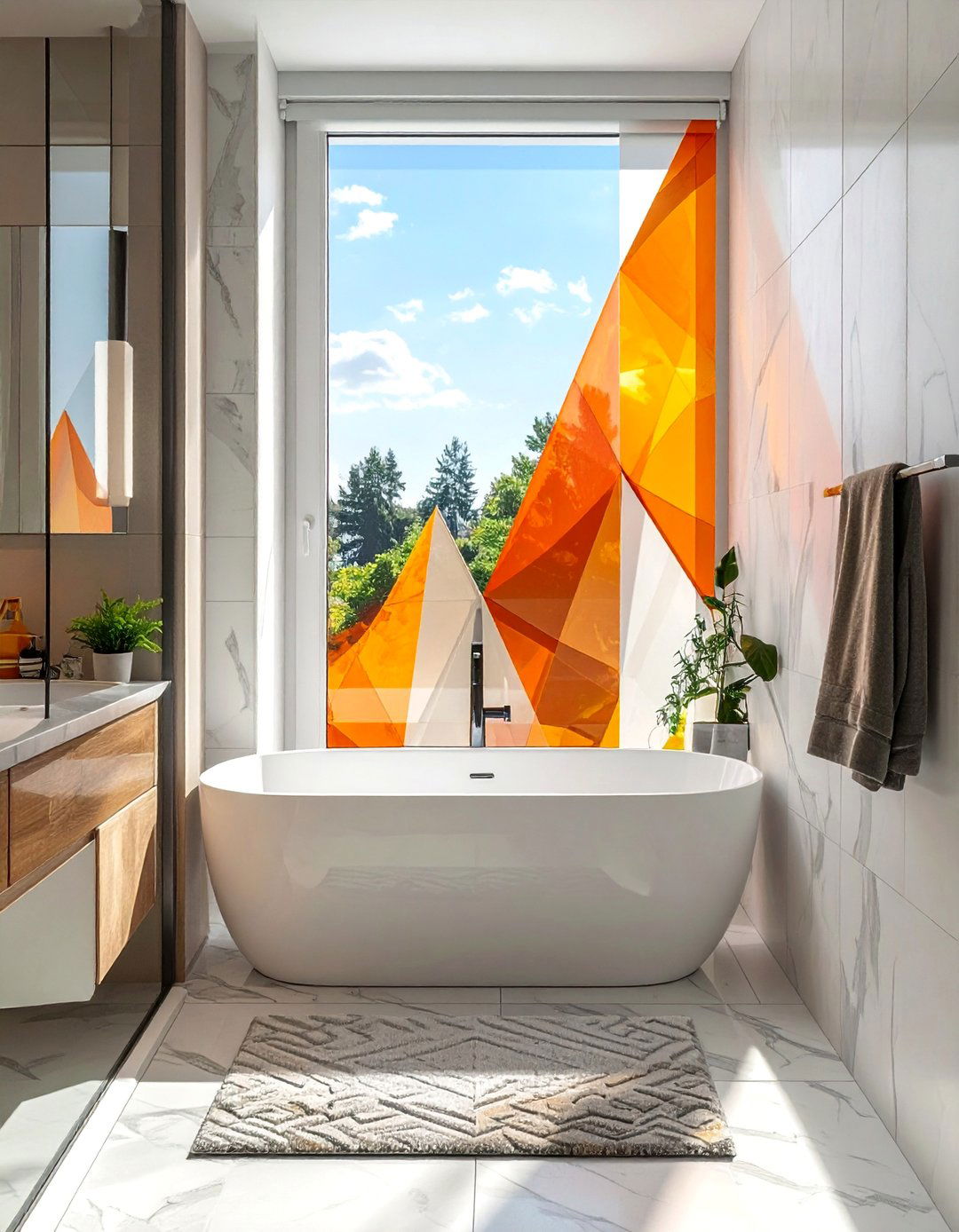 Window Privacy Film - 30 Bathroom Window Treatment Ideas for Privacy