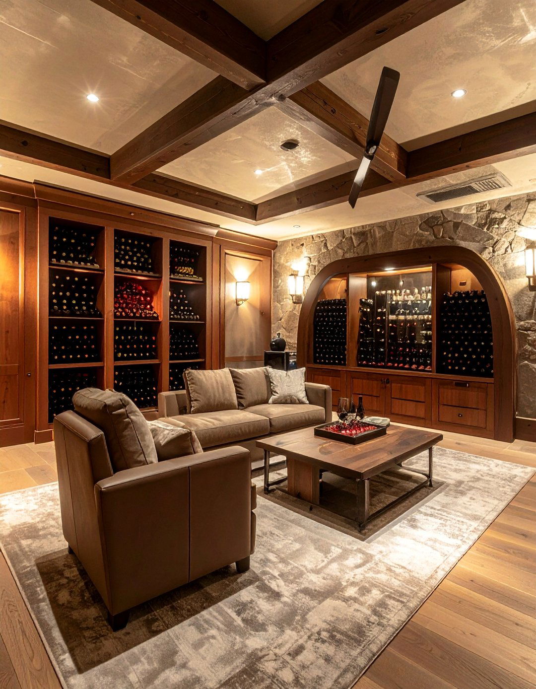 Wine Cellar Theater Combination - 25 Basement Home Theater Ideas for Movie Nights
