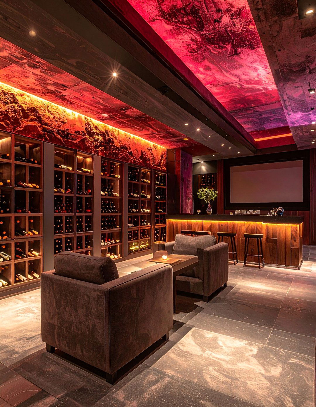 Wine Cellar Theater - 40 Small Home Theater Ideas for Movie Nights