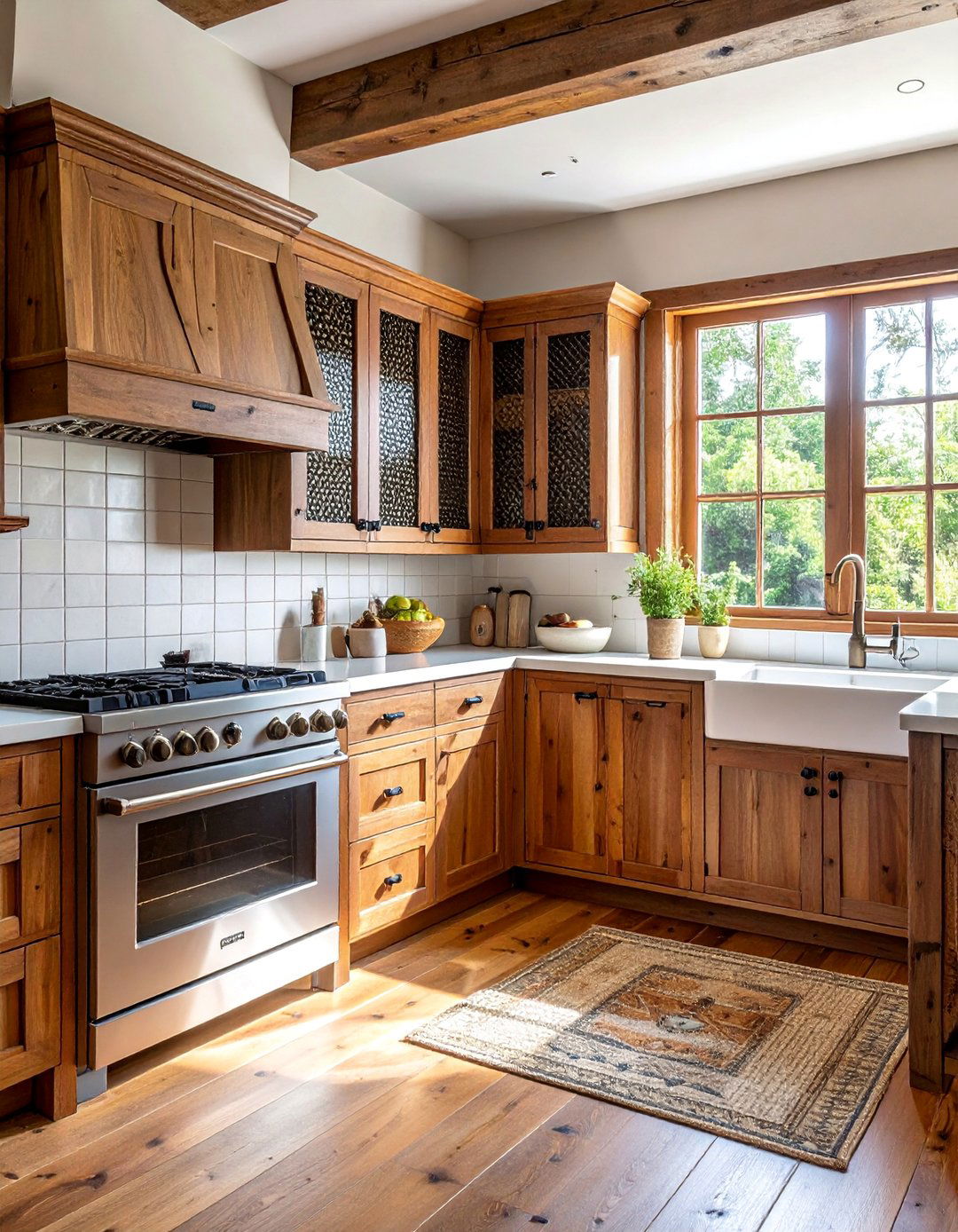 Wire Mesh Insert Rustic Cabinet Doors - 15 Kitchen Cabinets With Glass Doors for a Modern Look