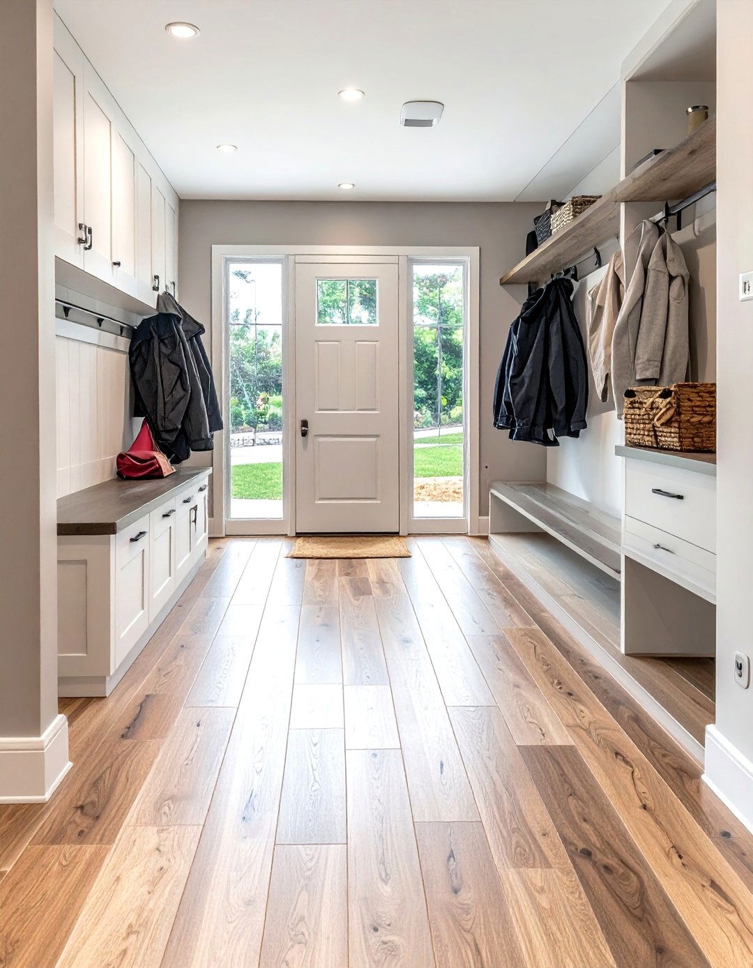 Wood Look Porcelain Innovation - 15 Mudroom Floor Ideas for a Functional Entryway