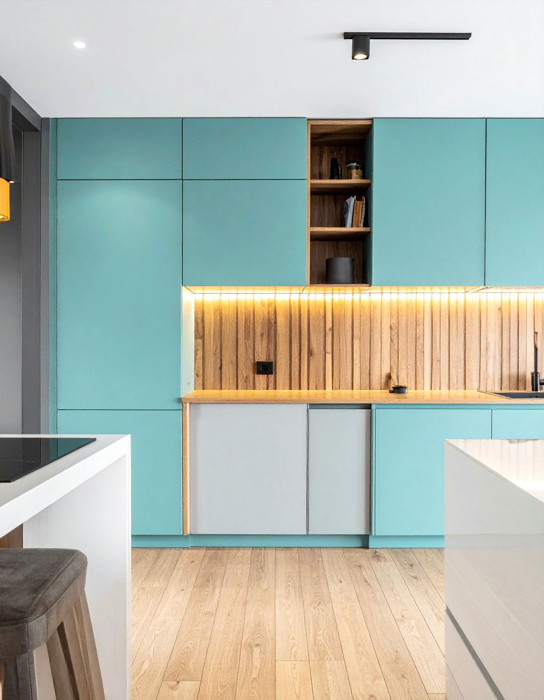 Wood Slat Accent Wall with a Hidden Door - 40 Wood Slat Accent Wall Ideas for Your Home