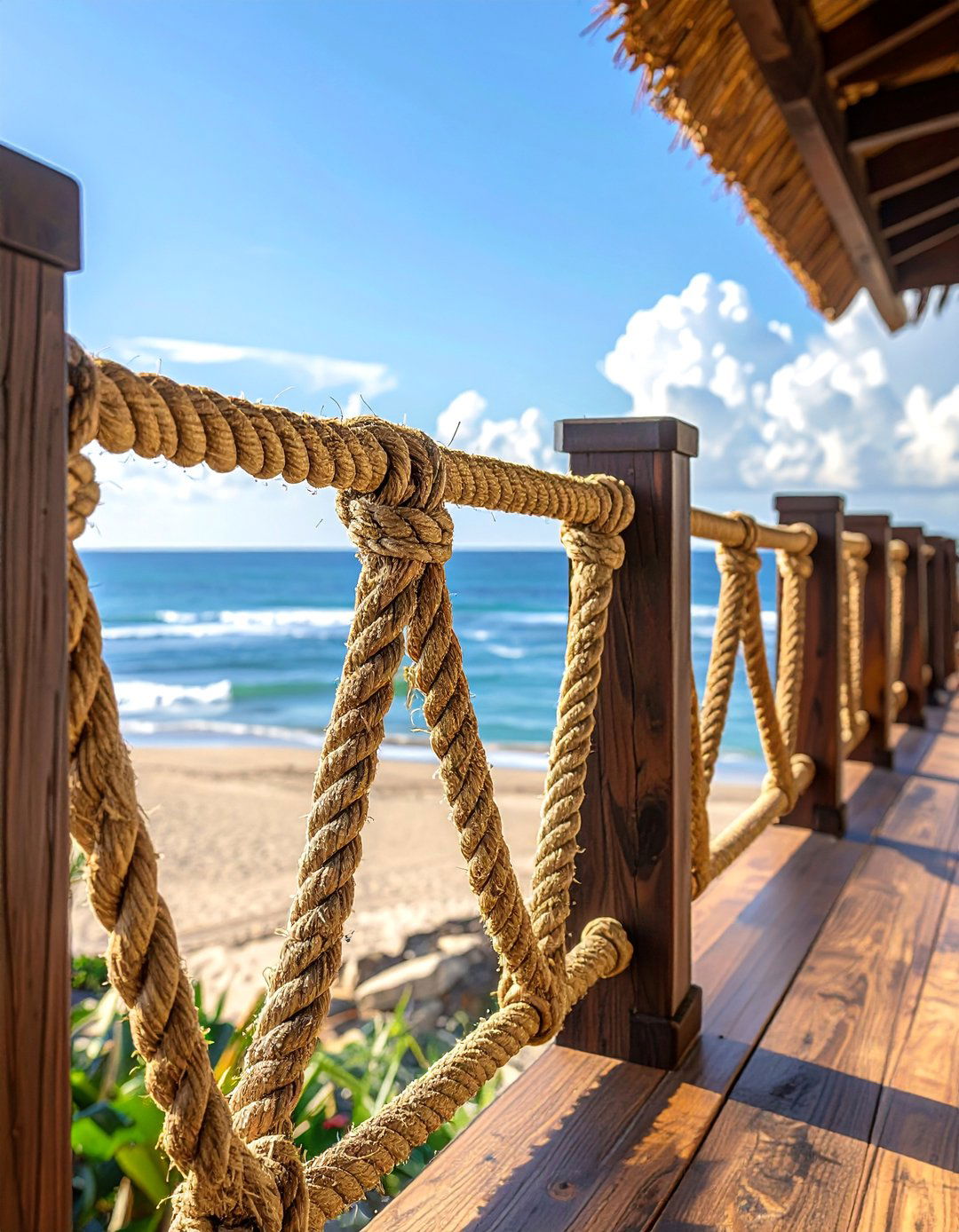 Woven Rope Balcony Railing - 25 Balcony Railing Design Ideas for Stylish Homes