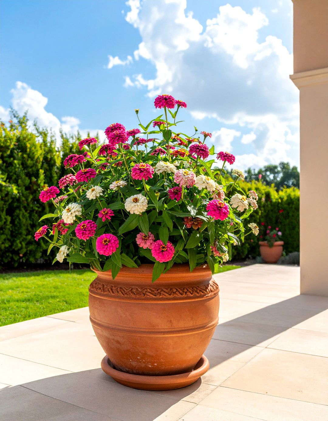 Zinnia Container Garden - 25 Zinnia Garden Ideas for a Colorful Outdoor Space